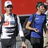 Frank et Andy Schleck pendant la dix-huiti�me �tape du Tour de France 2008